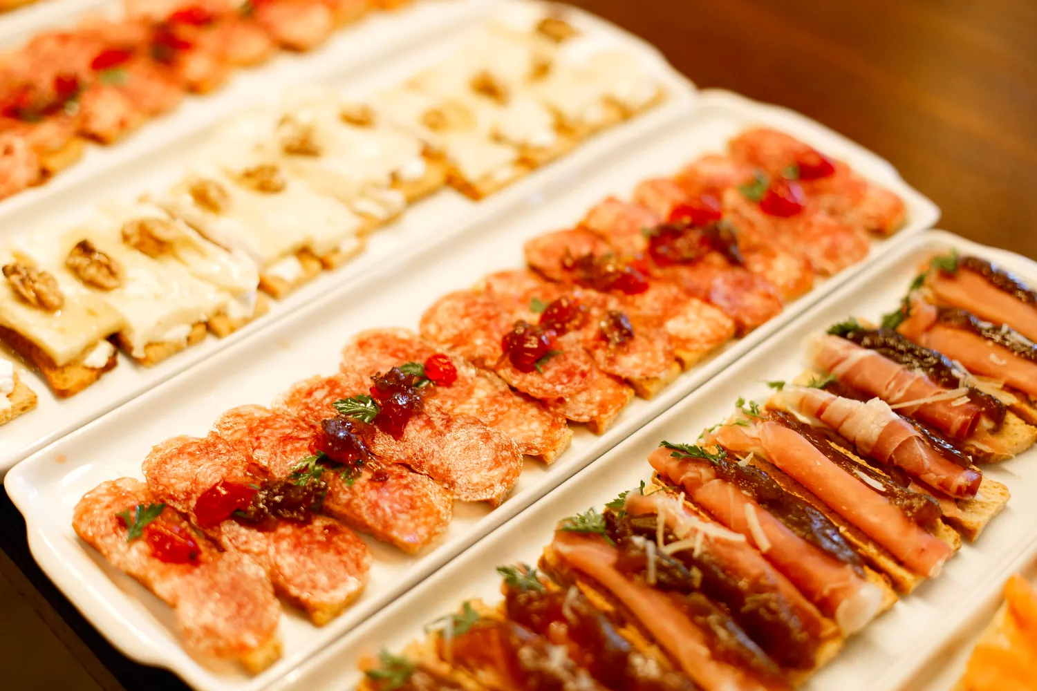 Travessas de canapés