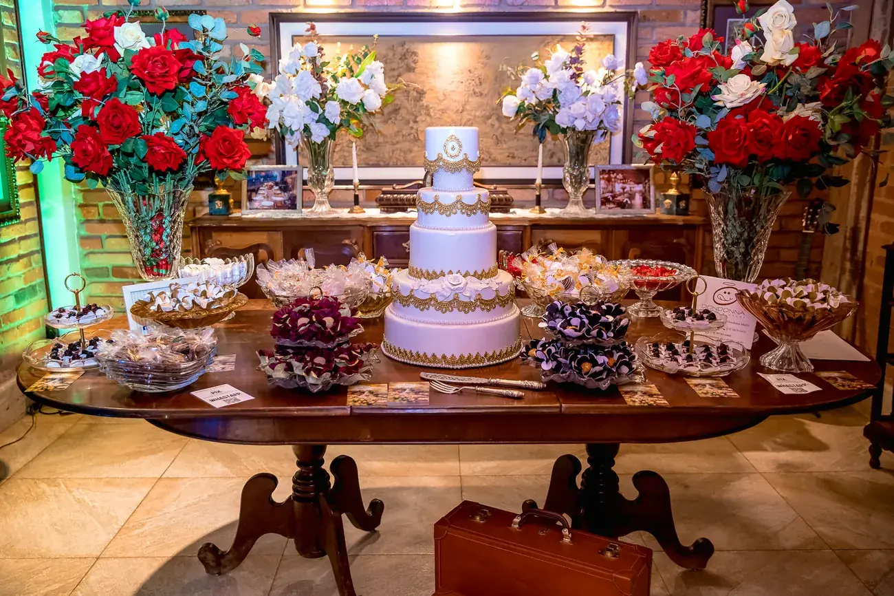 A mesa de doces